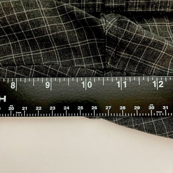 O'Neill Mens Gray Window Pane Plaid Flat Front Casual Bermuda Golf Shorts-38 - Picture 12 of 13